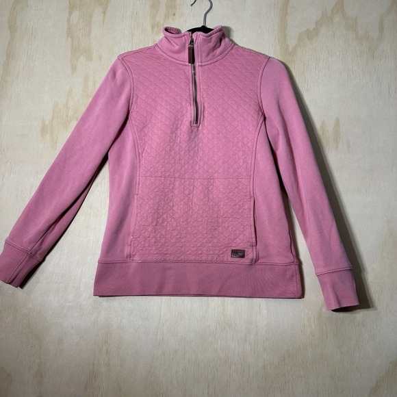 L.L. Bean Women's Quilted Quarter-Zip Pullover Pink Size Small - Picture 1 of 10